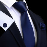 Boss Status Collection Exquisite Necktie sets including Cufflinks-Array of Solid Colors