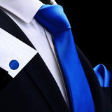 Boss Status Collection Exquisite Necktie sets including Cufflinks-Array of Solid Colors