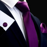 Boss Status Collection Exquisite Necktie sets including Cufflinks-Array of Solid Colors