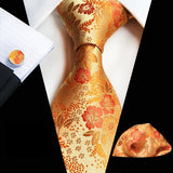 Boss Status Collection Colors 100% Silk Tie Set in various pattern styles