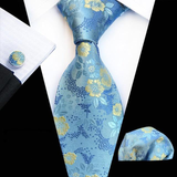 Boss Status Collection Colors 100% Silk Tie Set in various pattern styles