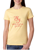 Boss Status Signature Collection Women's Short Sleeve T-Shirts in Red Graphic - BossStatusCollection.Com