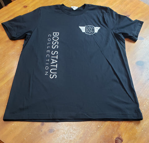 Boss Status Collection - BSC T-shirts "Flow" Style (White Print) Unisex