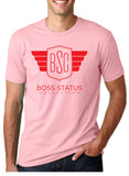 Boss Status Collection Men's Crew Neck T-shirts Red Print - BossStatusCollection.Com