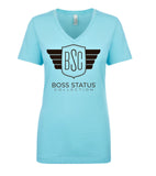 Boss Status Collection Women's V-Neck T-Shirts - BossStatusCollection.Com