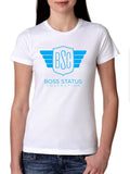 Boss Status Collection - BSC "She that Boss" Tee's in Light Blue Graphic Print - BossStatusCollection.Com