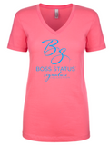 Boss Status Signature Collection Women's V-Neck T-Shirts - BossStatusCollection.Com