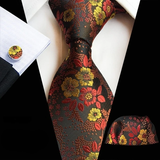 Boss Status Collection Colors 100% Silk Tie Set in various pattern styles