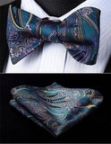 Boss Status Collection 100% Silk Jacquard Woven Men Butterfly Self- Bow Ties - BossStatusCollection.Com
