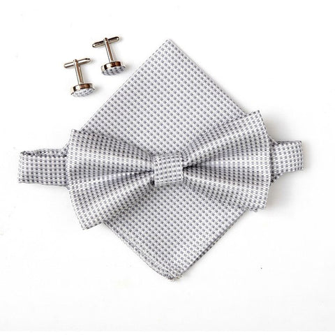 Royal Swagg Men's Bow Tie Set (Bow Ties, Cuff Links, Pocket square) - BossStatusCollection.Com