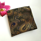 Royal Swagg Pocket Squares Great For Men Business Suits Wedding Floral Paisley Embroidery 100% Silk - BossStatusCollection.Com
