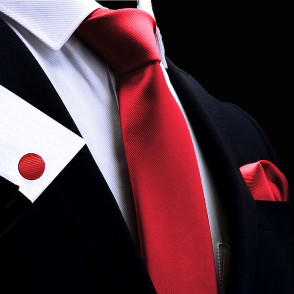 Boss Status Collection Exquisite Necktie sets including Cufflinks-Array of Solid Colors