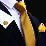 Boss Status Collection Exquisite Necktie sets including Cufflinks-Array of Solid Colors